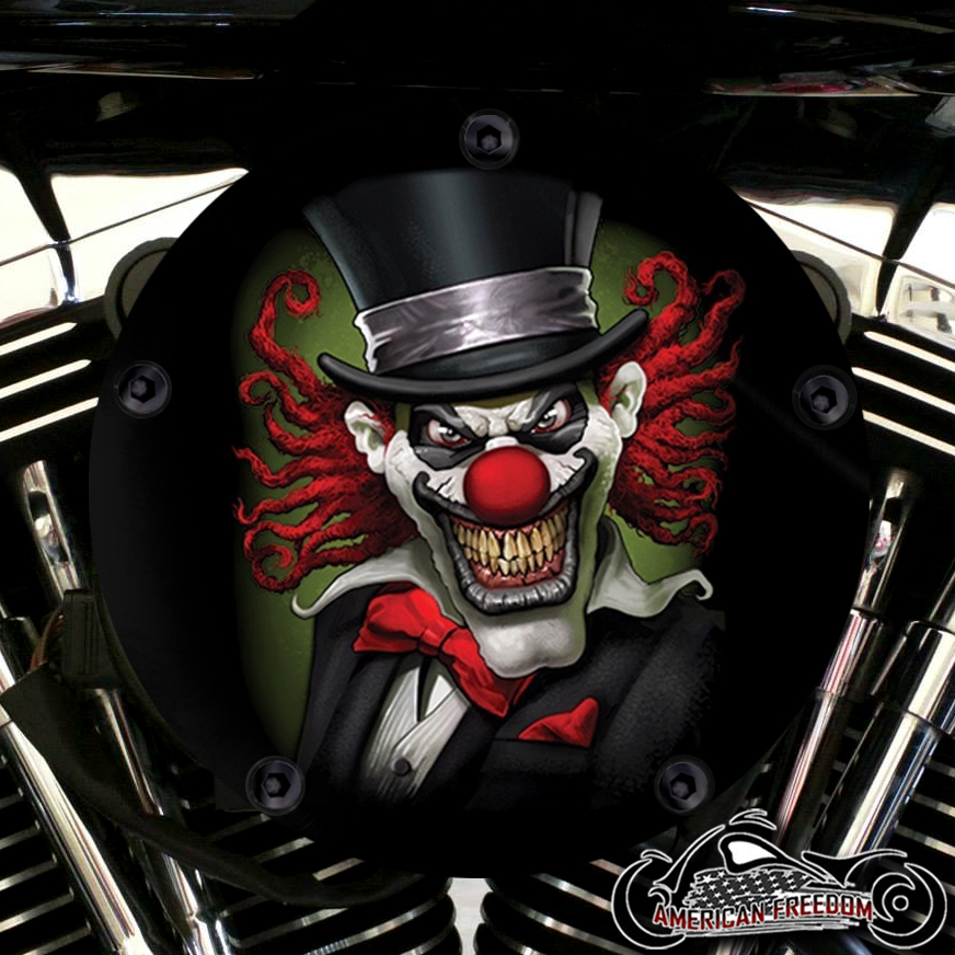 Harley Davidson High Flow Air Cleaner Cover - Top Hat Clown